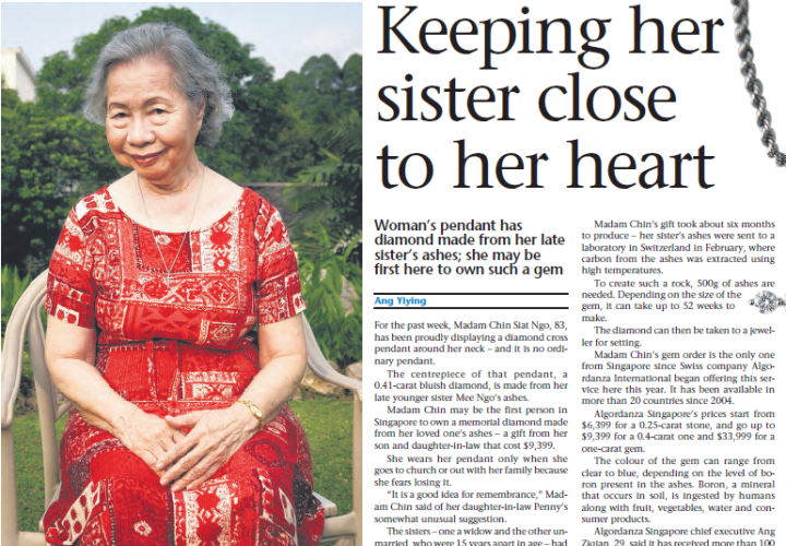 Keeping her sister close to her heart